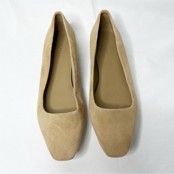 NEW without box Vince Cesta Square Toes Ballet Flat in Dune Size 7 - Picture 3 of 7